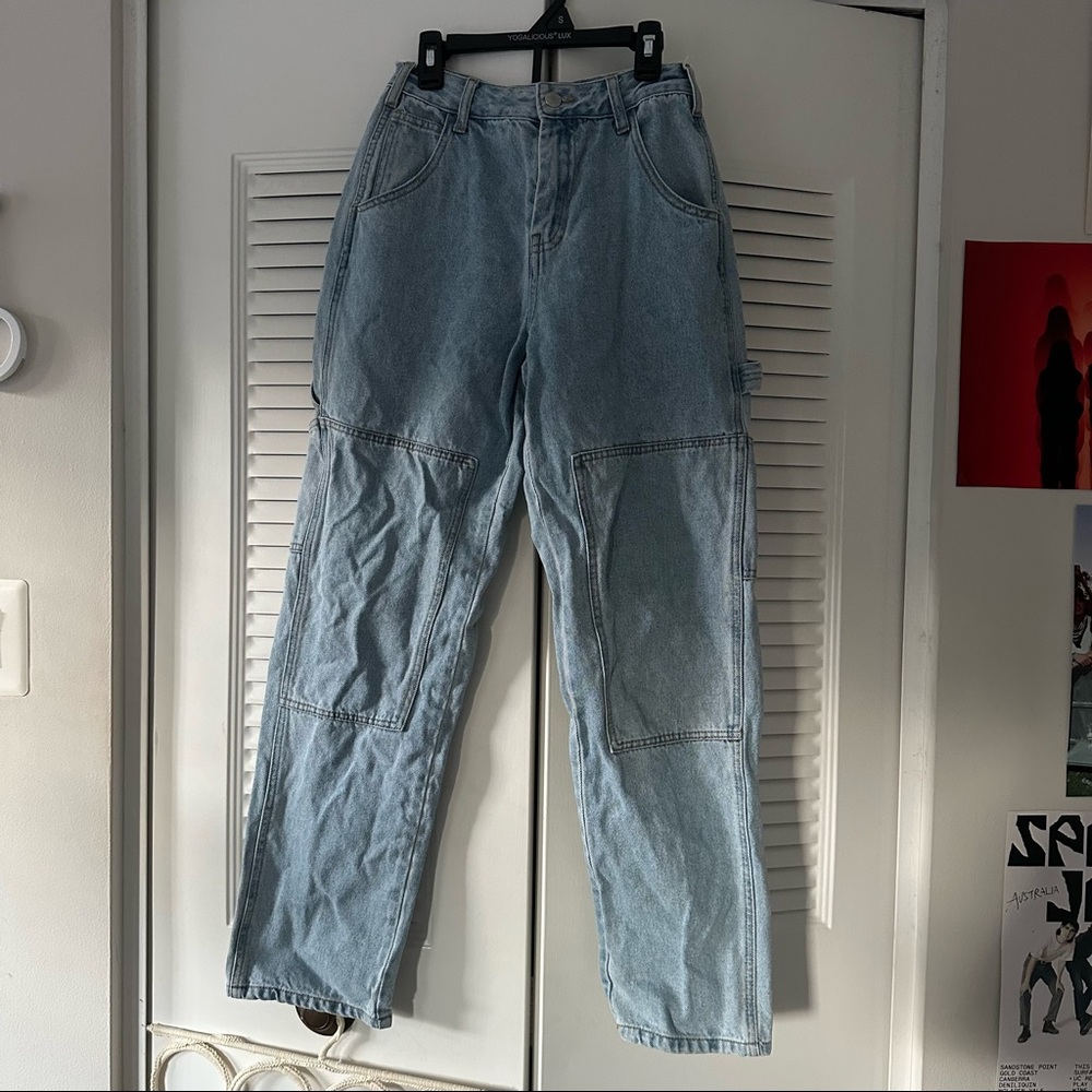 Straight Leg Cargo Jeans